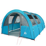vidaXL Tente de camping tunnel 4 personnes bleu imperméable