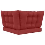 vidaXL Coussin de canapé d'extérieur 3 Pièces Bordeaux Polyester