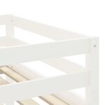 vidaXL Lit mezzanine enfants et tunnel blanc/noir 90x200 cm pin massif