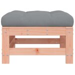 vidaXL Repose-pieds de jardin et coussins lot de 2 bois massif douglas