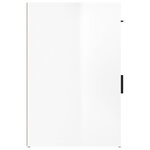 vidaXL Armoire de bureau Blanc brillant 40x49x75 cm Bois d'ingénierie