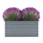 vidaXL Lit surélevé de jardin Acier galvanisé 100x40x45 cm Gris