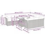 vidaXL Salon de jardin 11 Pièces avec coussins beige résine tressée