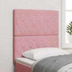 vidaXL Tête de Lit en Velours Argyle Manuel Rose 80 cm Velours