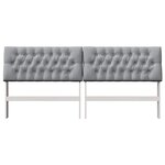 vidaXL Tête de lit capitonnée Gris clair 200 cm Pin massif