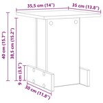vidaXL Table d'appoint Gris béton 35 5 x 35 x 40 cm Bois d'ingénierie