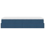 vidaXL Cadre de lit ottoman avec matelas bleu 90x190 cm tissu