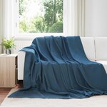 vidaXL Couvertures à jeter 6 Pièces Bleu marine 240 x 220 cm Toison