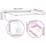 vidaXL Auvent avec Anthracite 4 × 3 5 m Métal