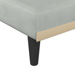 vidaXL Chaise longue gris clair velours