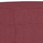 vidaXL Ensemble de canapés 4 Pièces avec coussins rouge bordeaux tissu