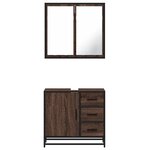 vidaXL Ensemble de meubles de salle de bain 2 Pièces Chêne marron