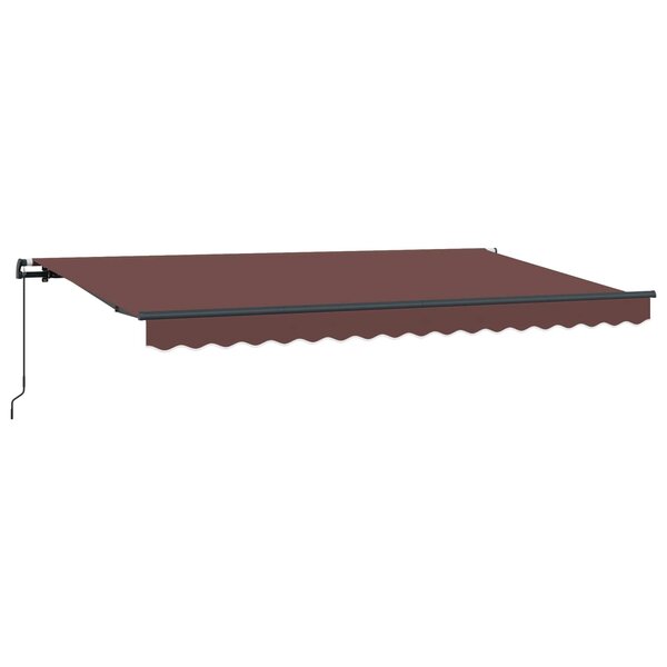 vidaXL Auvent Rétractable Marron 400 x 200 cm tissu