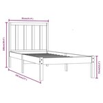 vidaXL Cadre de lit sans matelas 75x190 cm bois de pin massif