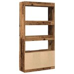 vidaXL Buffet haut vieux bois 92x33x180 cm bois d'ingénierie