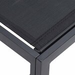 vidaXL Ensemble de canapé de jardin avec coussin 7 Pièces Noir Aluminium