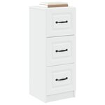vidaXL Armoire à tiroirs Blanc 33 x 34 5 x 87 cm Bois d'ingénierie