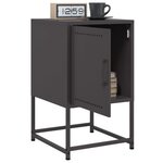 vidaXL Table de chevet noir 36x39x60 5 cm acier