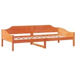 vidaXL Cadre de lit sans matelas cire marron 90x200 cm bois pin massif
