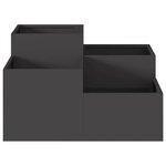 vidaXL Cache-pot de jardin Noir 80 x 80 x 48 cm Acier