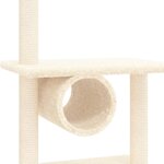 vidaXL Arbre à chat avec griffoirs en sisal Crème 279 cm