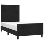 vidaXL Cadre de lit sans matelas noir 90x200 cm velours