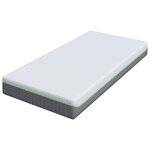 vidaXL Matelas Blanc et Gris 100 x 200 cm Ressort ensaché