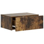 vidaXL Cabinet de chevet mural 2 Pièces Chêne fumé 49 x 34 5 x 20 cm