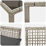 vidaXL Ensemble de salle à manger pour jardin 7 Pièces Gris clair
