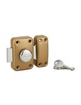 THIRARD - Verrou à bouton Apache pour porte d'entrée  cylindre 35mm  acier  3 clés  époxy or - THIRARD