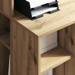 vidaXL Bureau avec rangement chêne artisanal 90 x 48 x 101 5 cm