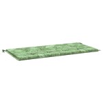 vidaXL Coussin de banc de jardin motif de feuilles 100x50x4 cm