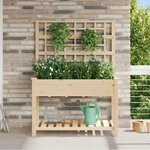 vidaXL Cache-pot de jardin avec étagère Beige 115 x 60.5 x 153 cm