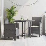 vidaXL Chaise de jardin 2 Pièces Gris clair 53 x 49 x 85 cm PP