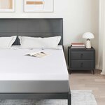 vidaXL Surmatelas Blanc 200 x 200 cm Tissu Jacquard