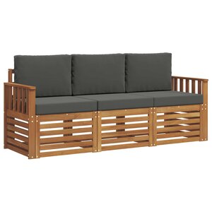 vidaXL Ensembles de canapés 3 pc Naturel et Anthracite