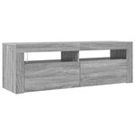 vidaXL Meuble TV avec lumières LED sonoma gris 120x35x40 cm