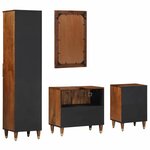 vidaXL Set de Meubles de Salle de Bain 4 Pièces Marron 62 x 33 x 58 cm