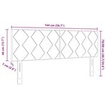 vidaXL Tête de Lit en Tissu Géométrique Crème 144 cm tissu