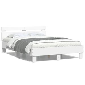 vidaXL Cadre de lit sans matelas blanc 120x190 cm