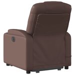 vidaXL Fauteuil inclinable de massage Marron Similicuir