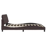 vidaXL Cadre de lit sans matelas marron foncé 180x200 cm tissu