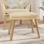 vidaXL Repose-pied Blanc crème 45x29 5x35 cm Velours