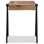 vidaXL Table d'appoint Teck massif de récupération