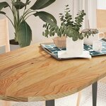 vidaXL Dessus de table 140x60x2 cm bois de chêne massif ovale