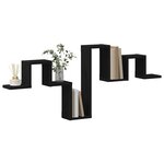 vidaXL Étagère Murale Chêne noir 104.5 x 10 x 43 cm Bois d'ingénierie
