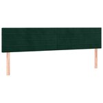 vidaXL Têtes de lit 2 Pièces Vert foncé 90x5x78/88 cm Velours