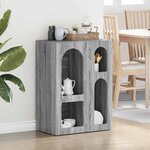 vidaXL Buffet Gris Sonoma 59 x 35 x 80 5 cm Bois d'ingénierie