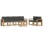 vidaXL Ensemble de canapés d'extérieur 7 pc Blanc et anthracite