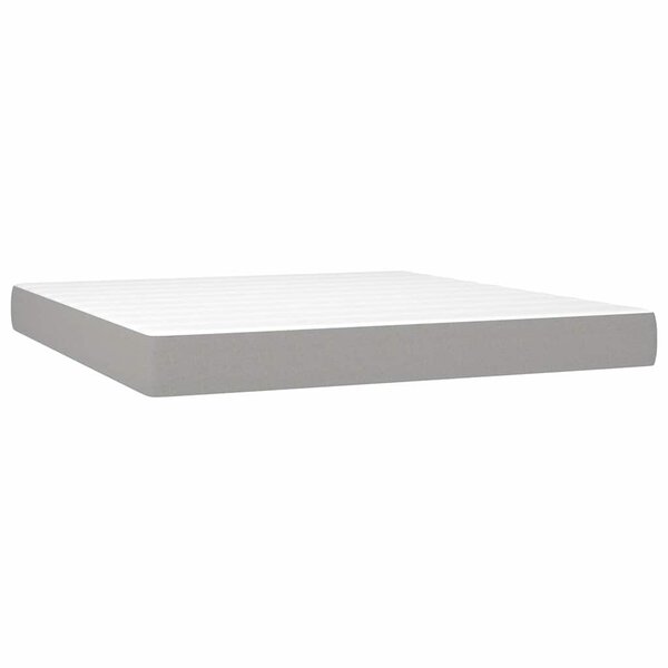 vidaXL Matelas de lit à ressorts ensachés fermeté moyenne Gris clair 160x200x20 cm